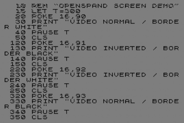 DISPDEM2 P OpenSpand Display Demo